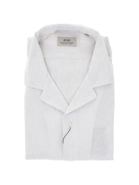 Corneliani striped camp-collar shirt Grey 91IX543161152013