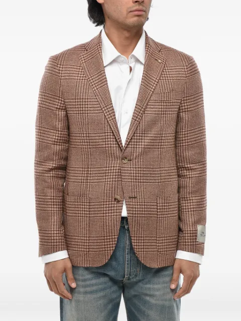Corneliani single-breasted plaid blazer Brown 27XZ172766900033