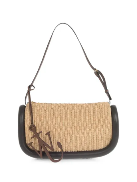 JW Anderson The Bumper raffia shoulder bag Neutrals HB0459FA0055