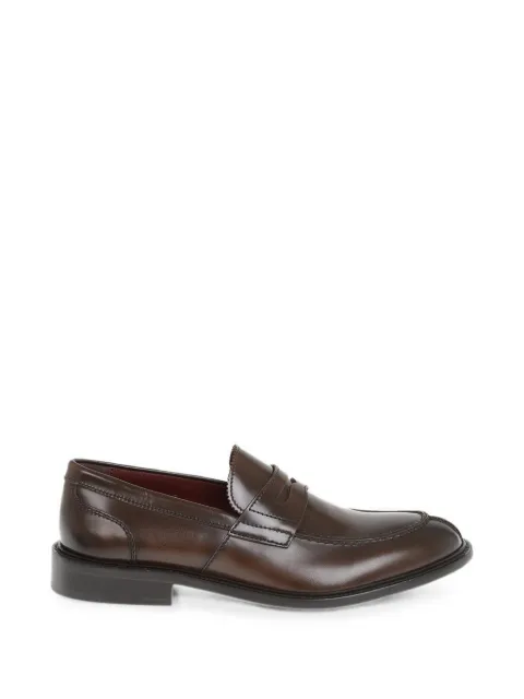 Corneliani penny-slot leather loafers Brown 89TM162120916033