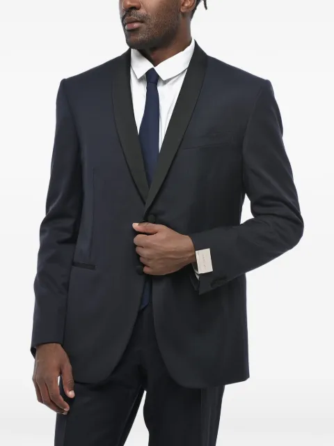 Corneliani satin-trim shawl-lapel dinner suit Blue 8570880118150001