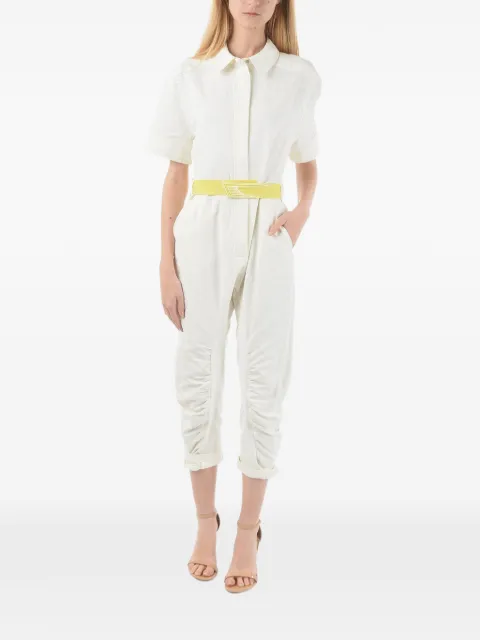 Stella McCartney belted short-sleeve jumpsuit White 604165SIA03