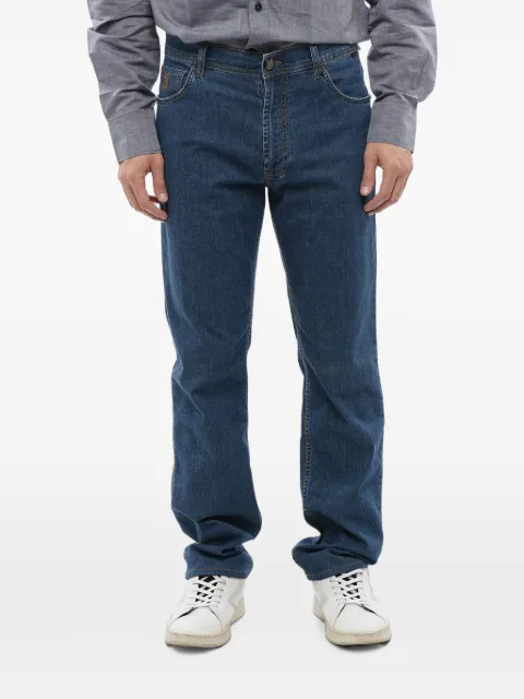 Corneliani contrasting-stitch regular-fit jeans Blue 854JK50120159007