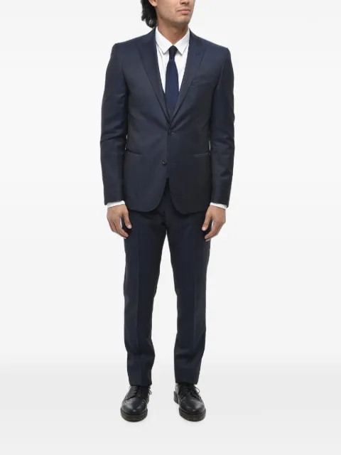 Corneliani peak-lapel virgin wool suit Blue 278R952768127002