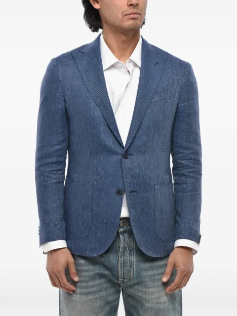 Corneliani herringbone-pattern blazer Blue 91XY833116258001