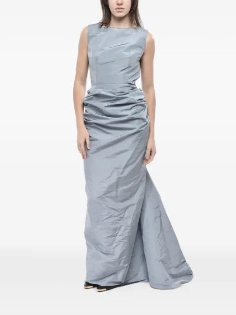 SUPER BLOND sleeveless maxi dress Blue DRESSDVNAZZURRO