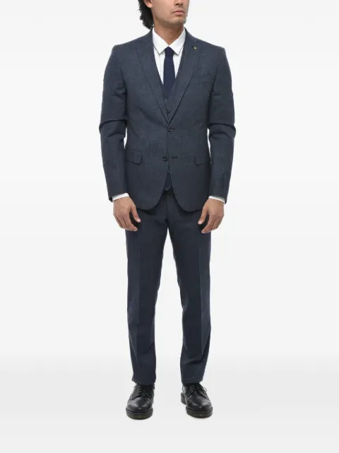 Corneliani three-piece single-breasted suit Blue 278R292767349001