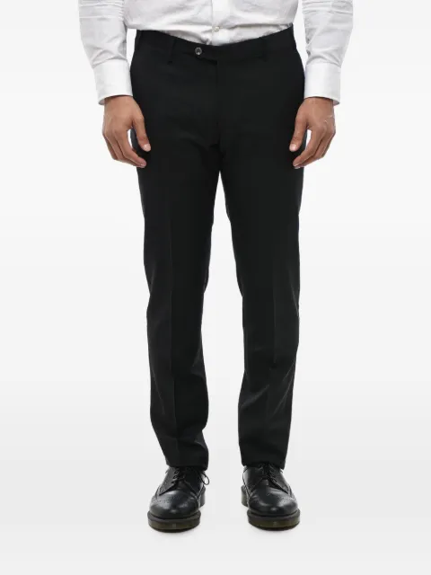 Corneliani pressed-crease tailored trousers Black 935T089394135020