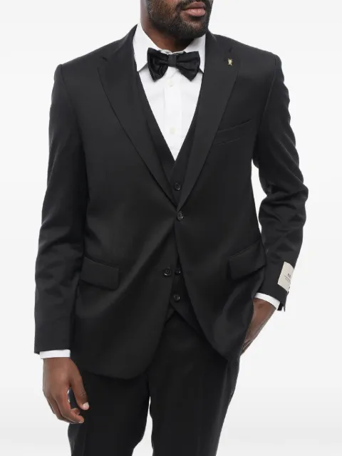 Corneliani three-piece wool suit Black 258R452568150