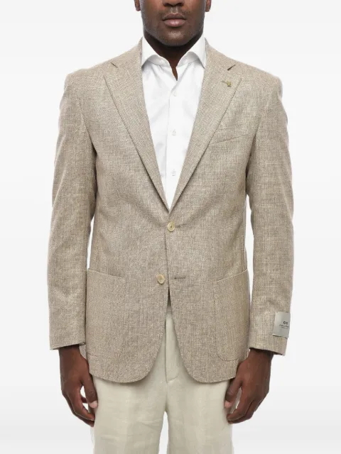 Corneliani single-breasted patch-pocket blazer Neutrals 27XZ312766905