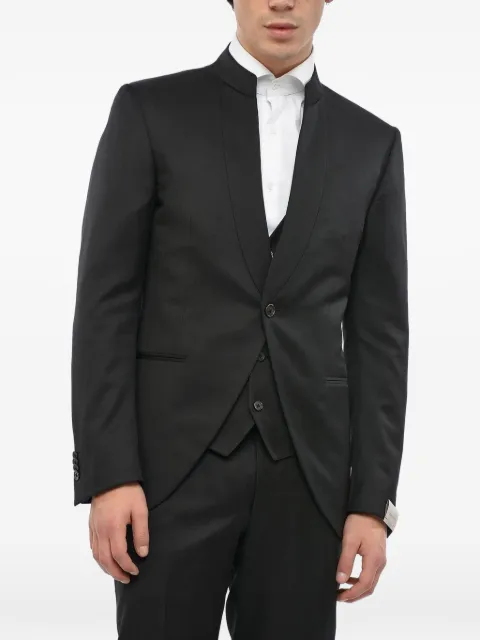 Corneliani Academy three-piece single-breasted suit Black 8580910287122015
