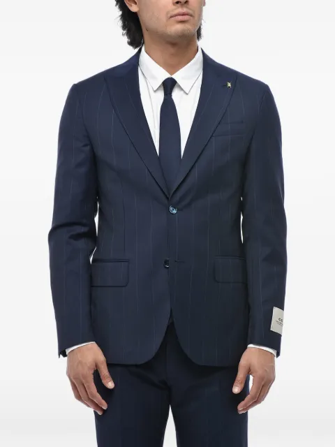 Corneliani pinstripe-pattern single-breasted suit Blue 27NZ452767327003
