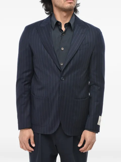 Corneliani pinstriped peak-lapel blazer Blue 94XZ419467404
