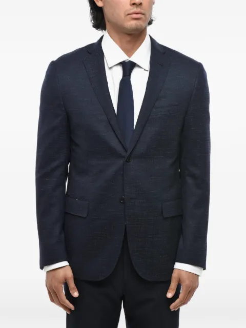 Corneliani single-breasted wool blazer Blue 85XY750116500001