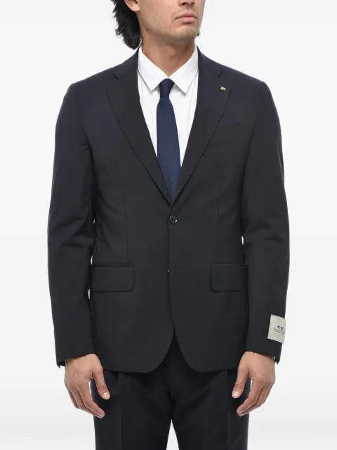 Corneliani CC Collection single-breasted virgin wool suit Black 277Z652768563001