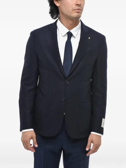 Corneliani patch-pocket single-breasted blazer Blue 27XZ442768375