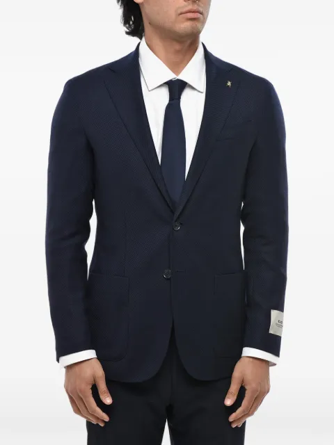 Corneliani CC Collection single-breasted patch-pocket blazer Blue 27XZ312766341001