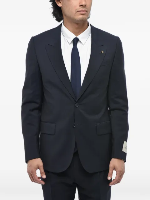 Corneliani single-breasted peak-lapel suit Blue 277Q302764135001