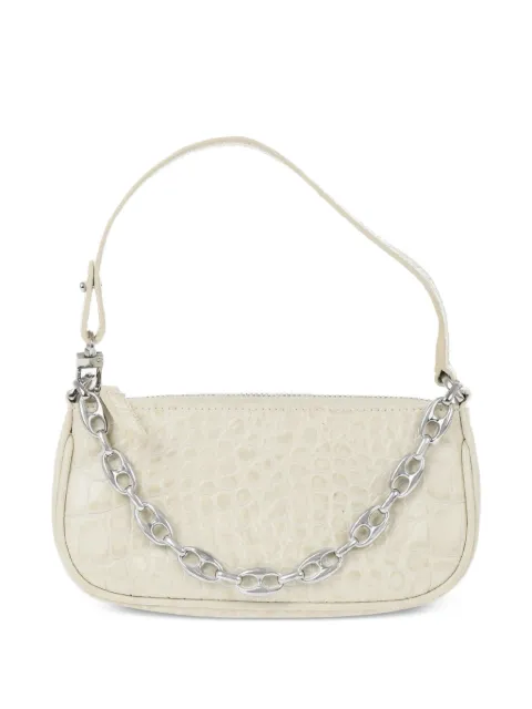BY FAR mini Rachel crocodile-effect leather shoulder-bag White 20CRMIRACEDSMA0CE