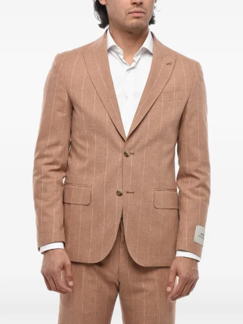 Corneliani pinstripe single-breasted suit Orange 27NZ452767270043
