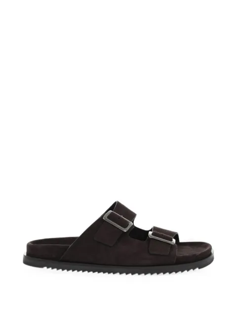 Corneliani buckle-fastening suede sandals Brown 93TM869320940