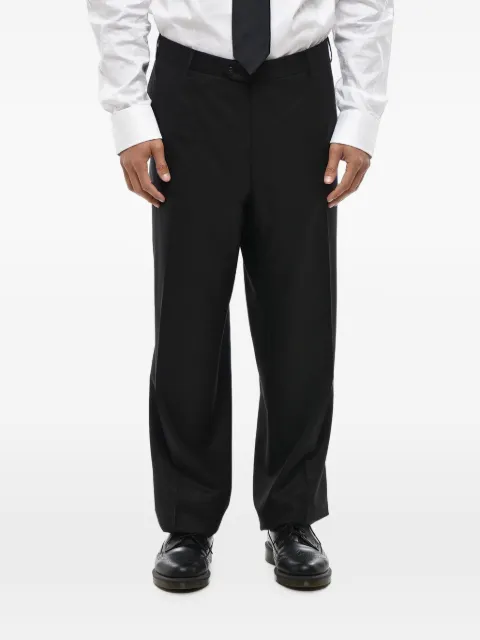 Corneliani scalloped-hem virgin wool trousers Black 8458009818060