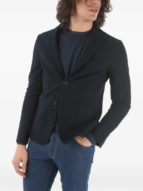 Corneliani single-breasted cotton jacket Blue 85YAK00120118
