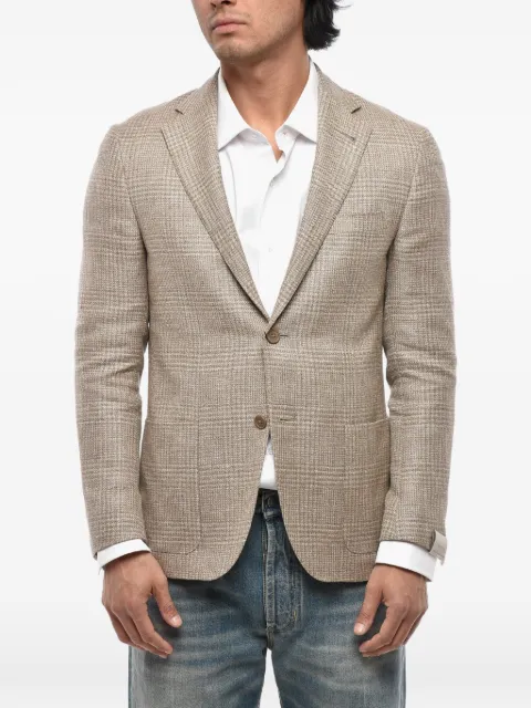 Corneliani Gate check blazer Neutrals 91XY763116305