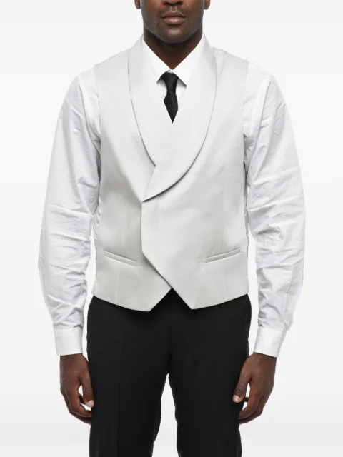 Corneliani double-breasted shawl-lapel waistcoat White 87CZ010167100016