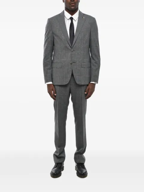Corneliani District Check virgin wool suit Grey 277Z462767240