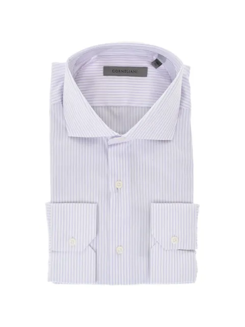 Corneliani striped cotton shirt Purple 91P02N3120257