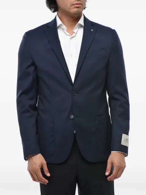 Corneliani single-breasted patch-pocket blazer Blue 27XZ172768150
