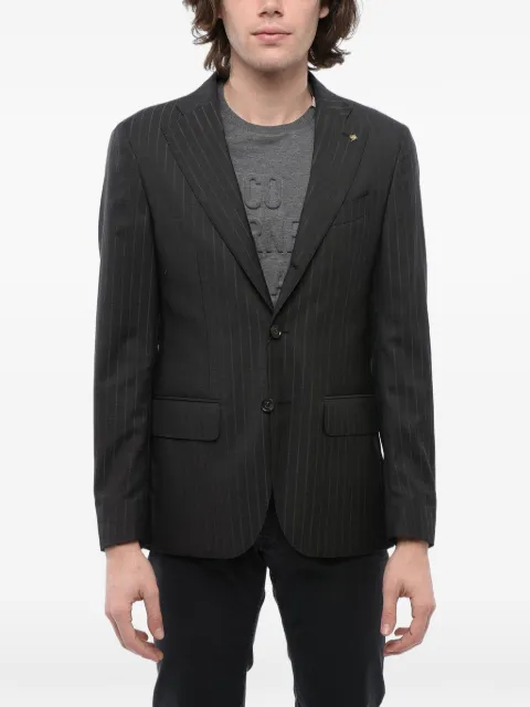 Corneliani striped single-breasted jacket Grey 85XZ879167506020
