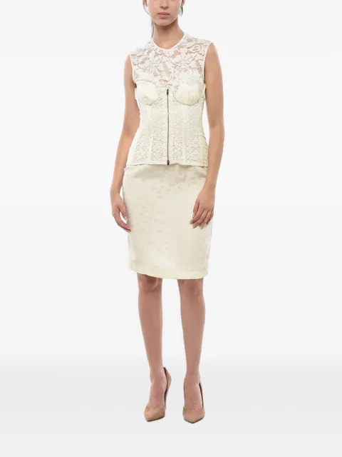 Stella McCartney Ellen lace-overlay corset dress Neutrals 540300SLA609500
