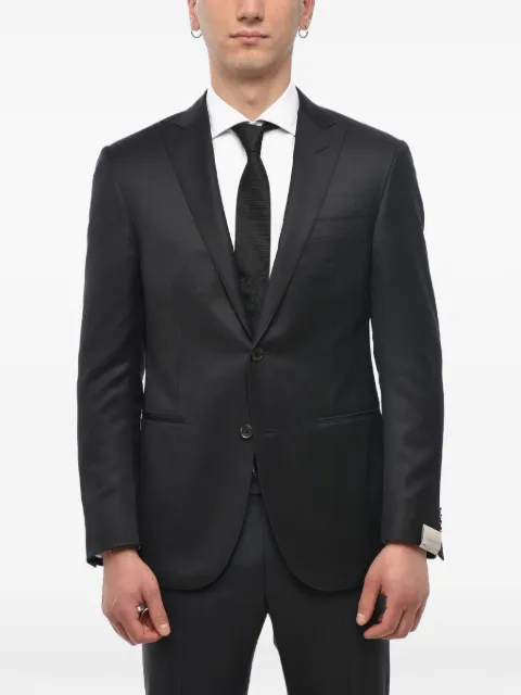 Corneliani Academy peak-lapel jacket Black 8560688817122