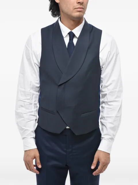 Corneliani shawl-lapel double-breasted waistcoat Blue 89CZ012168383001