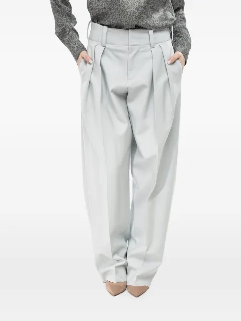 SUPER BLOND double-pleated virgin wool trousers Blue TROUSERBBAZZURRO
