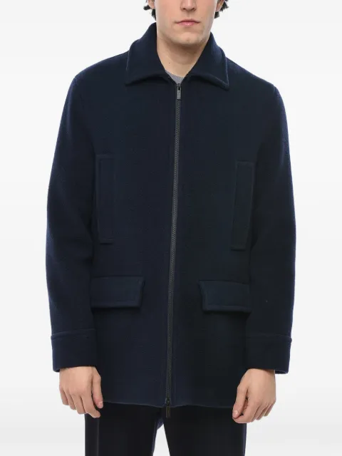 Corneliani zip-up four-pocket coat Blue 942AL99420182001
