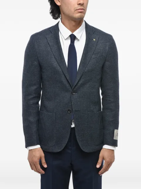 Corneliani single-breasted patch-pocket blazer Blue 27XZ442766504001