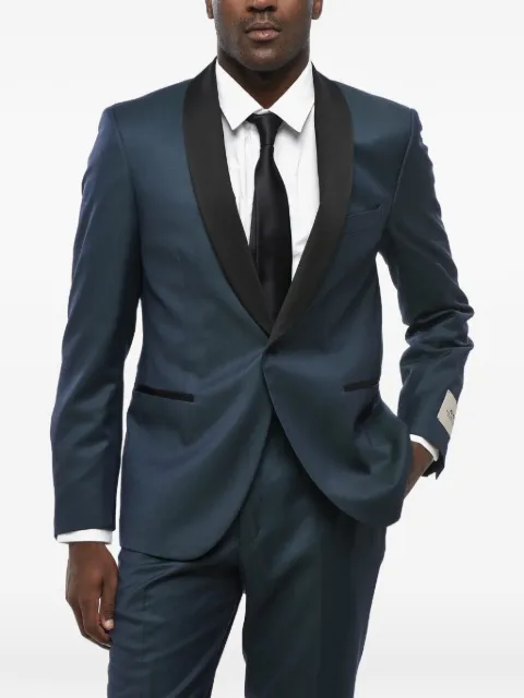 Corneliani satin shawl-lapel suit Blue 277R972768127052