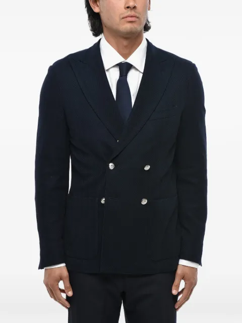 Corneliani textured double-breasted blazer Blue 85X5E00120124001