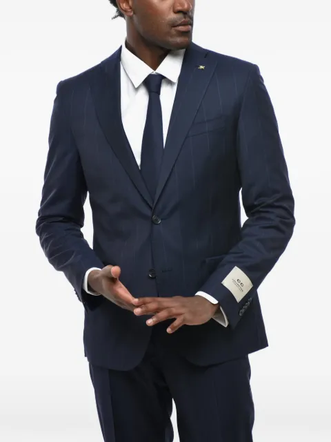 Corneliani pinstripe virgin-wool suit Blue 277R292767327003