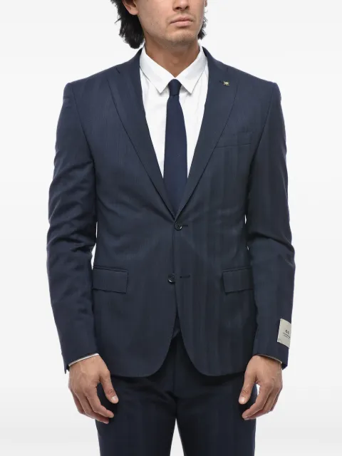 Corneliani single-breasted wool suit Blue 277R292767345001