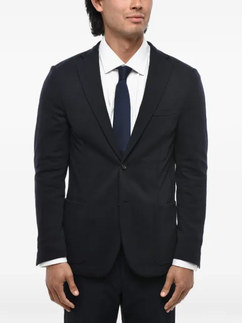 Corneliani single-breasted jersey blazer Blue 91X5233118800001