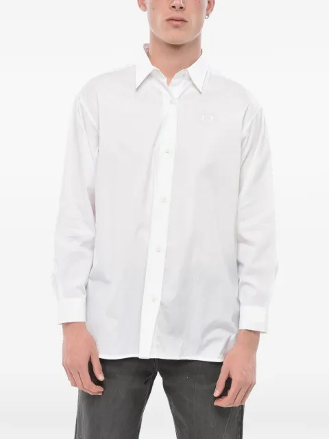 Diesel C-BRUCE-B embroidered-logo poplin shirt White A062310AHAF100