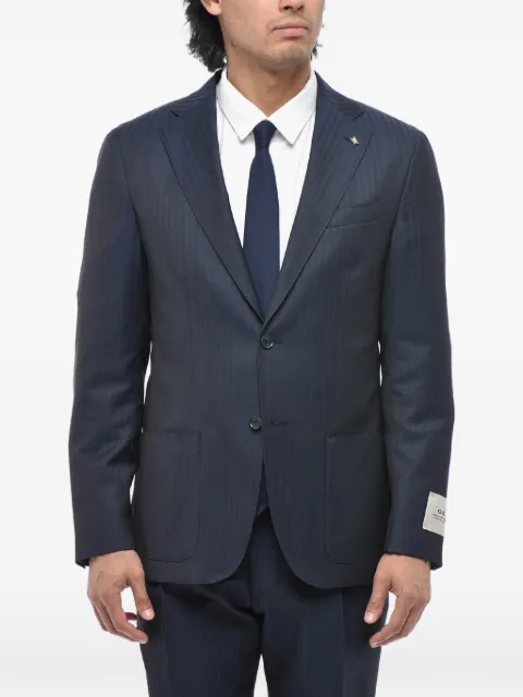 Corneliani single-breasted patch-pocket suit Blue 27NZ222767306004