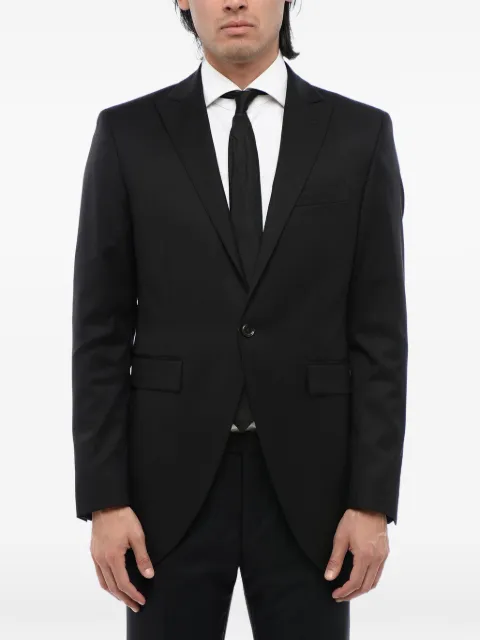 Corneliani peak-lapel single-breasted jacket Black 856Z330168235013