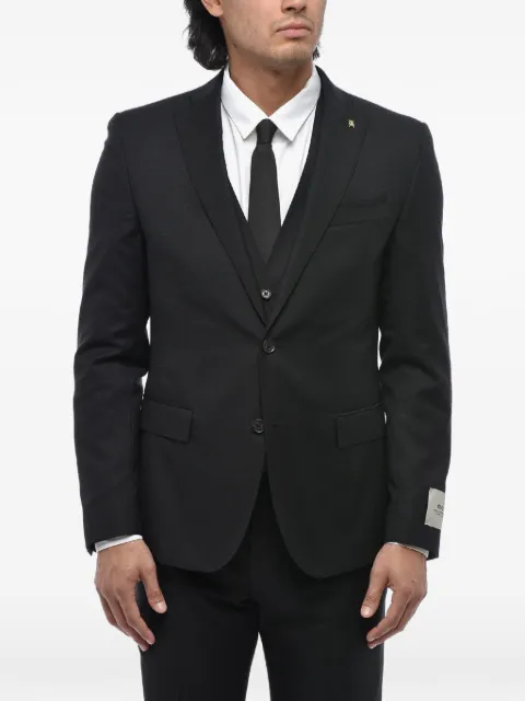Corneliani single-breasted three-piece suit Black 278R292767124092