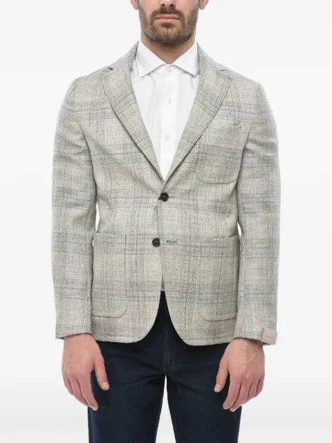 Corneliani Circle check-pattern blazer Neutrals 93XH289317354013
