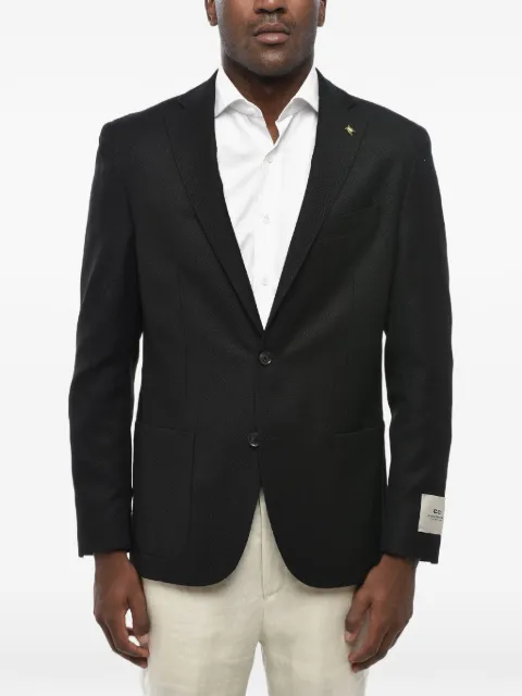 Corneliani herringbone single-breasted blazer Black 27XZ172766401020